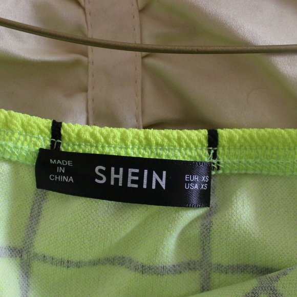 SHEIN Fun Neon Window Pane Mini Dress NWOT - Picture 6 of 6